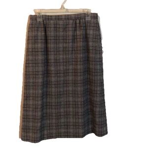 Vintage Pendleton Plaid Skirt—Fully Lined Virgin Wool Classic Knee Length Pencil